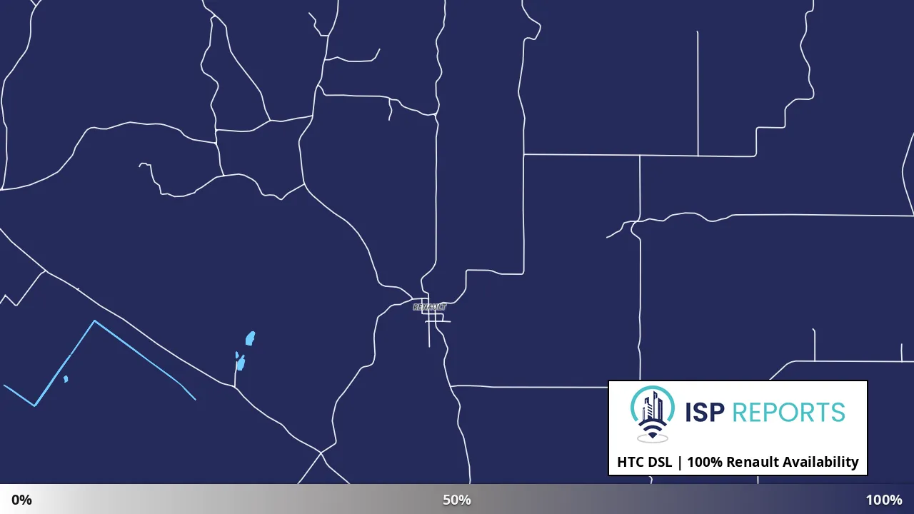 Renault, IL map of internet availability