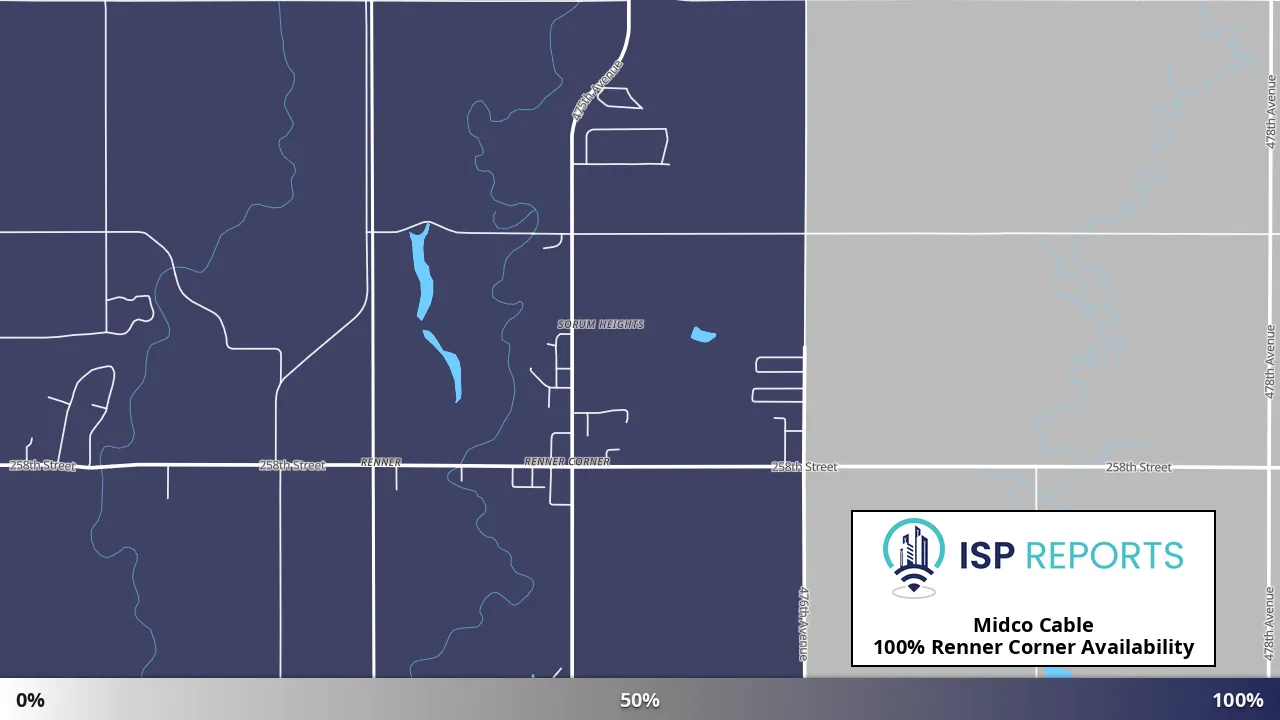 Renner Corner, SD map of internet availability