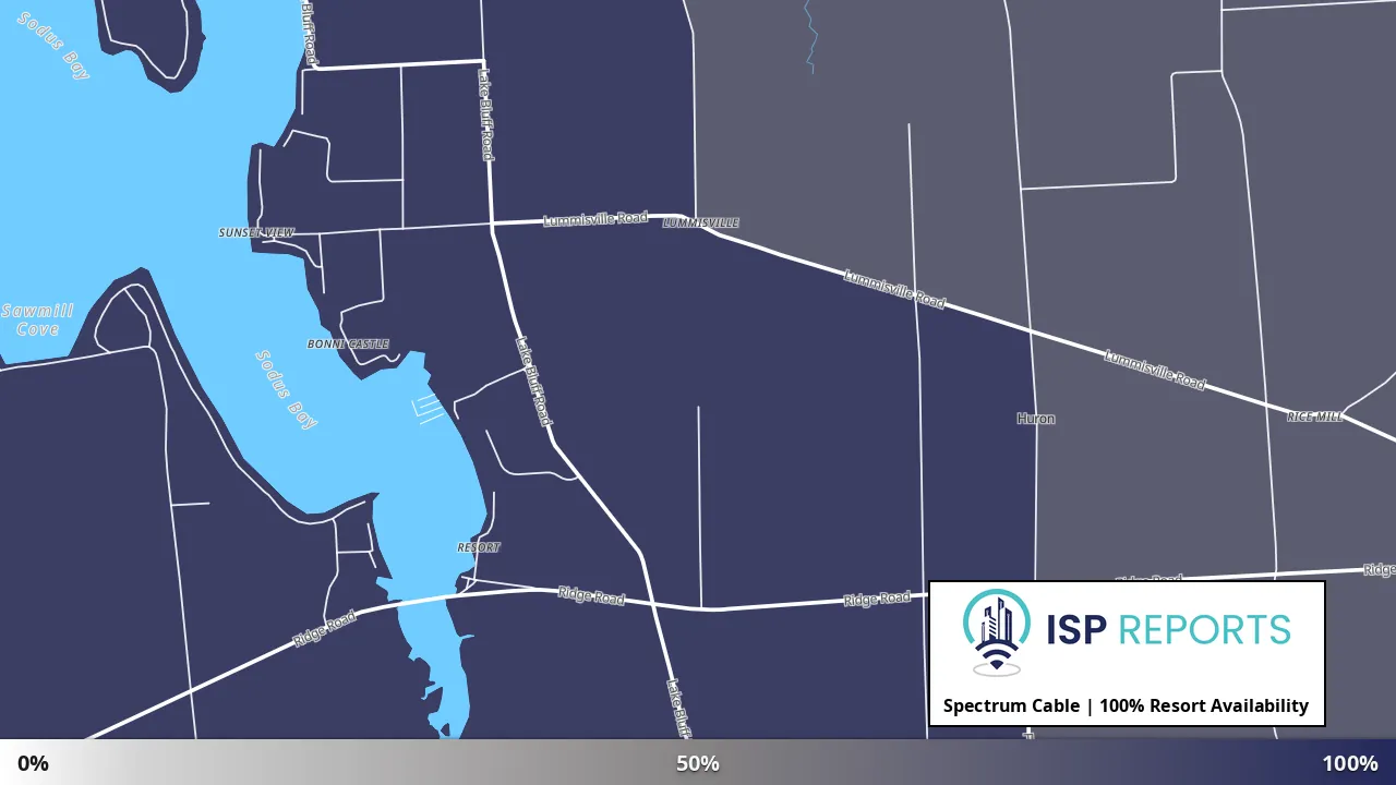 Resort, NY map of internet availability