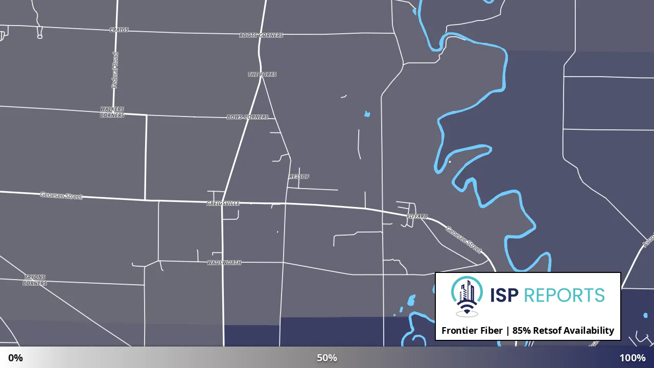 Retsof, NY map of internet availability