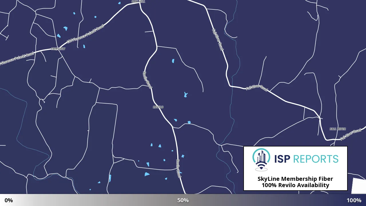 Revilo, TN map of internet availability