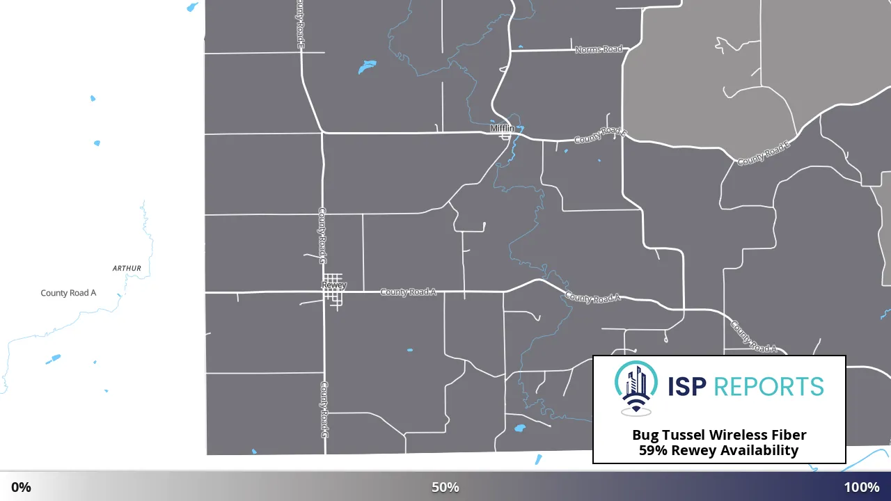 Rewey, WI map of internet availability