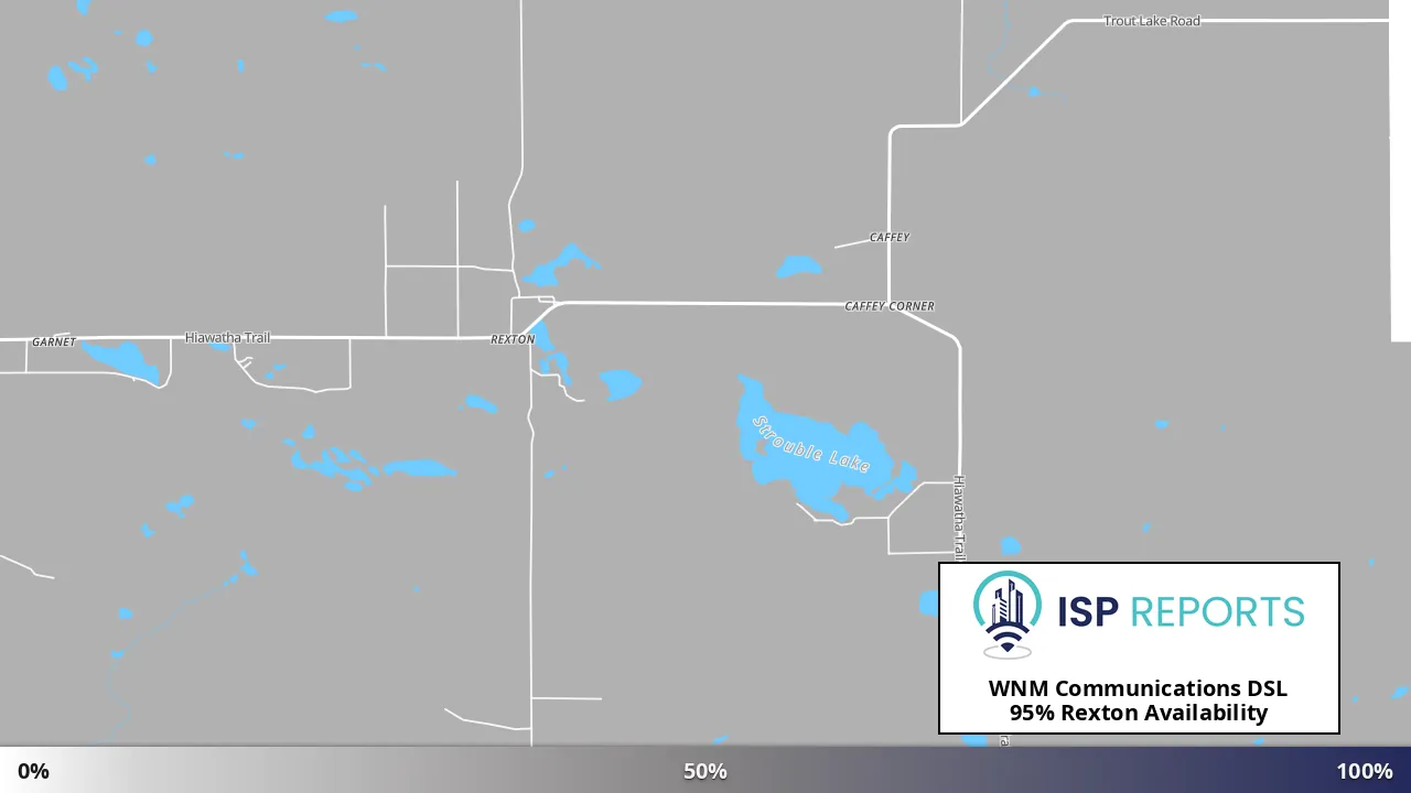 Rexton, MI map of internet availability