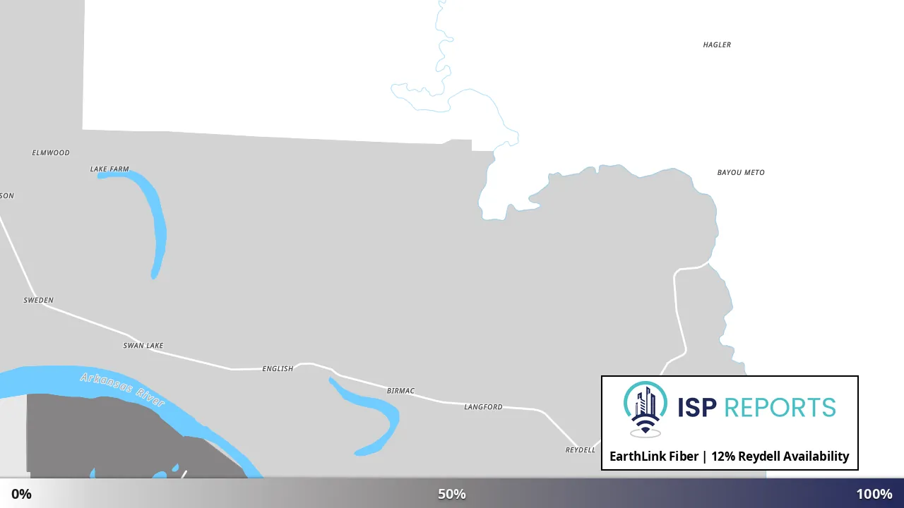 Reydell, AR map of internet availability