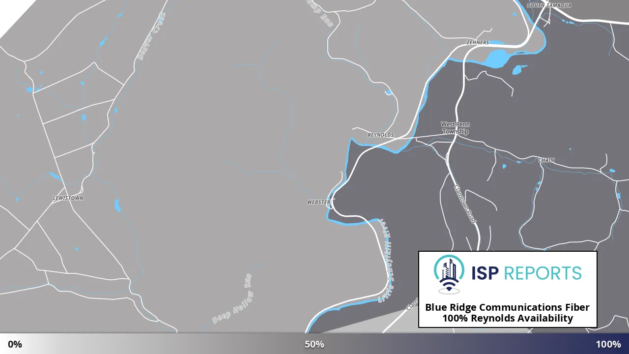 Reynolds, PA map of internet availability