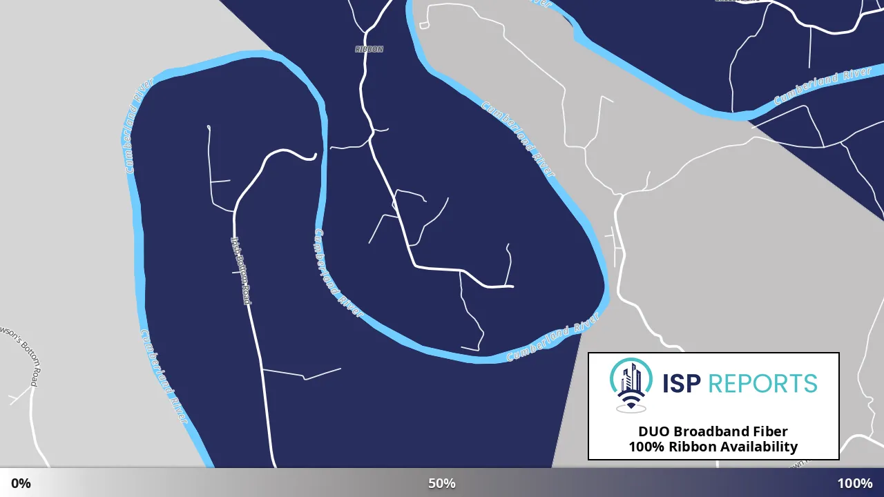 Ribbon, KY map of internet availability