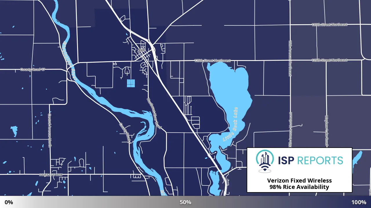 Rice, MN map of internet availability