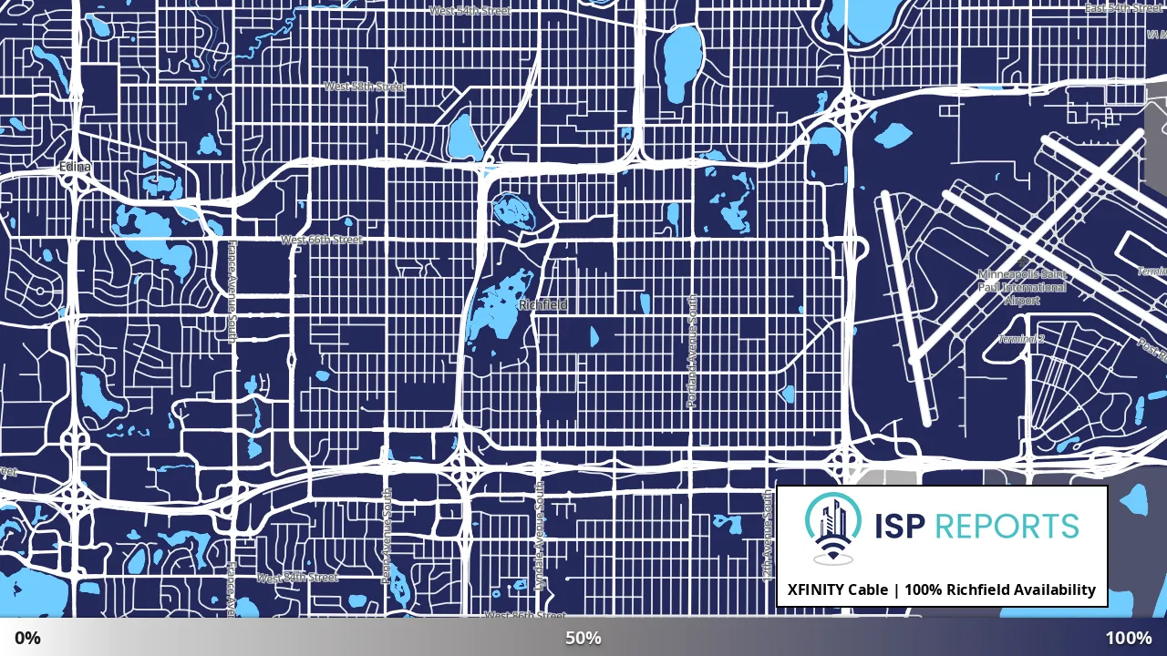 Richfield, MN map of internet availability
