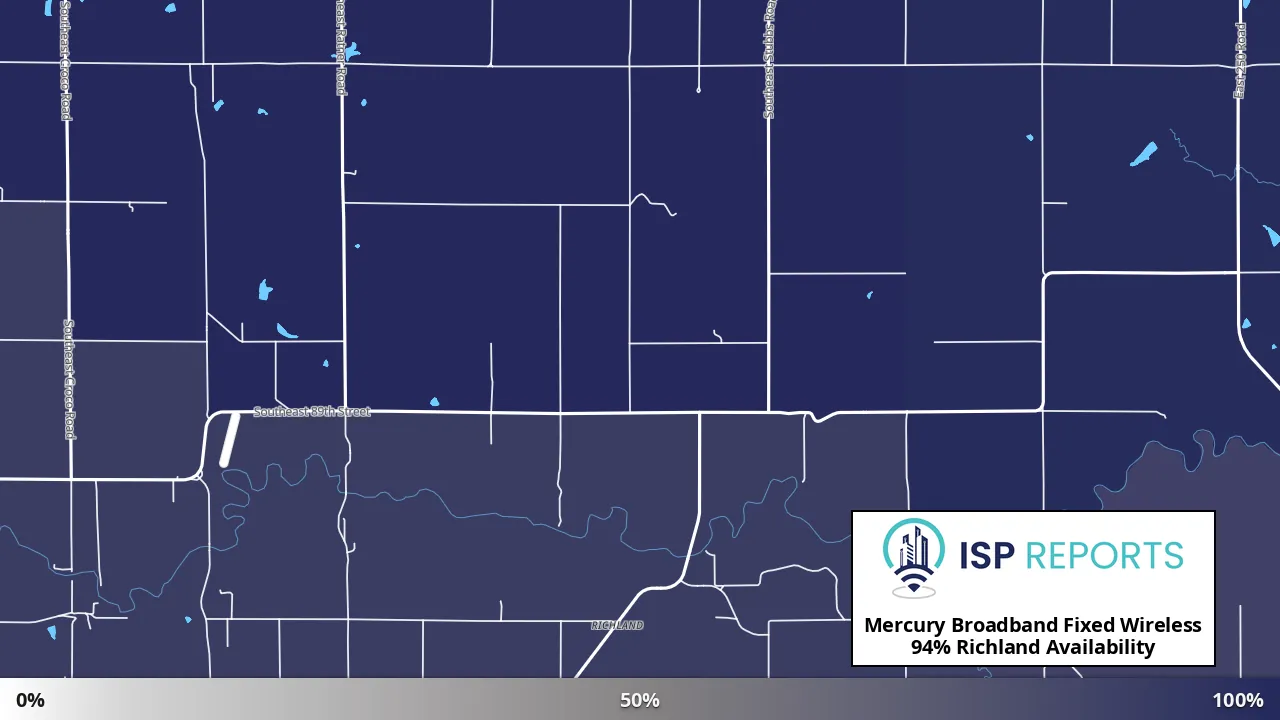 Richland, KS map of internet availability