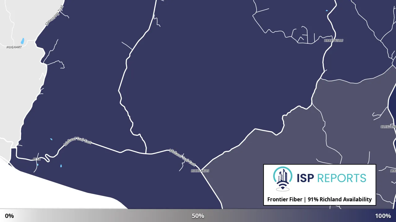Richland, WV map of internet availability