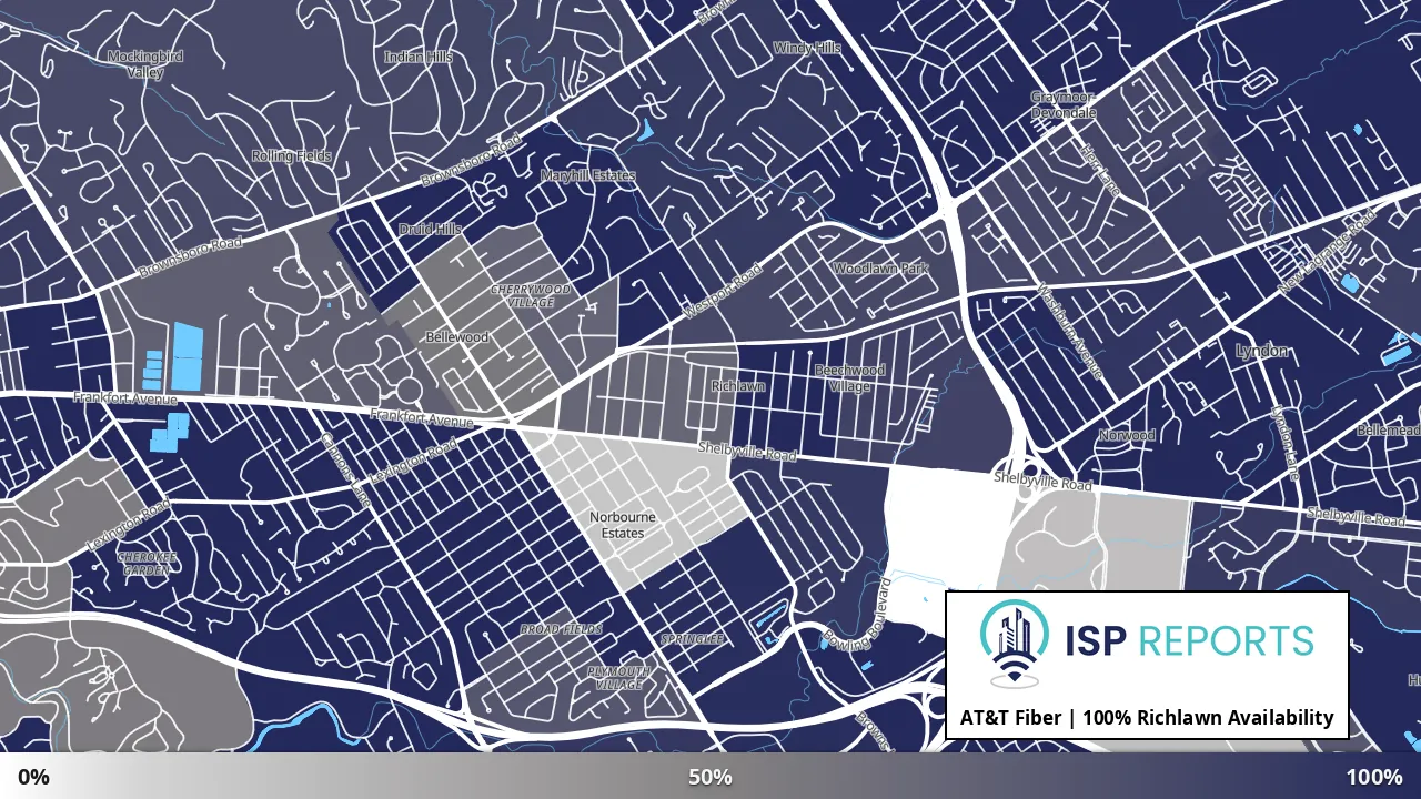 Richlawn, KY map of internet availability