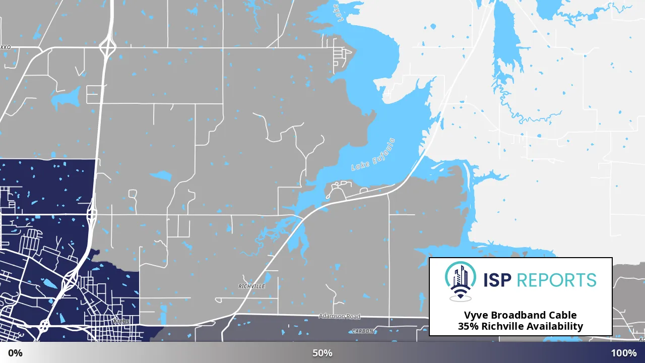 Richville, OK map of internet availability