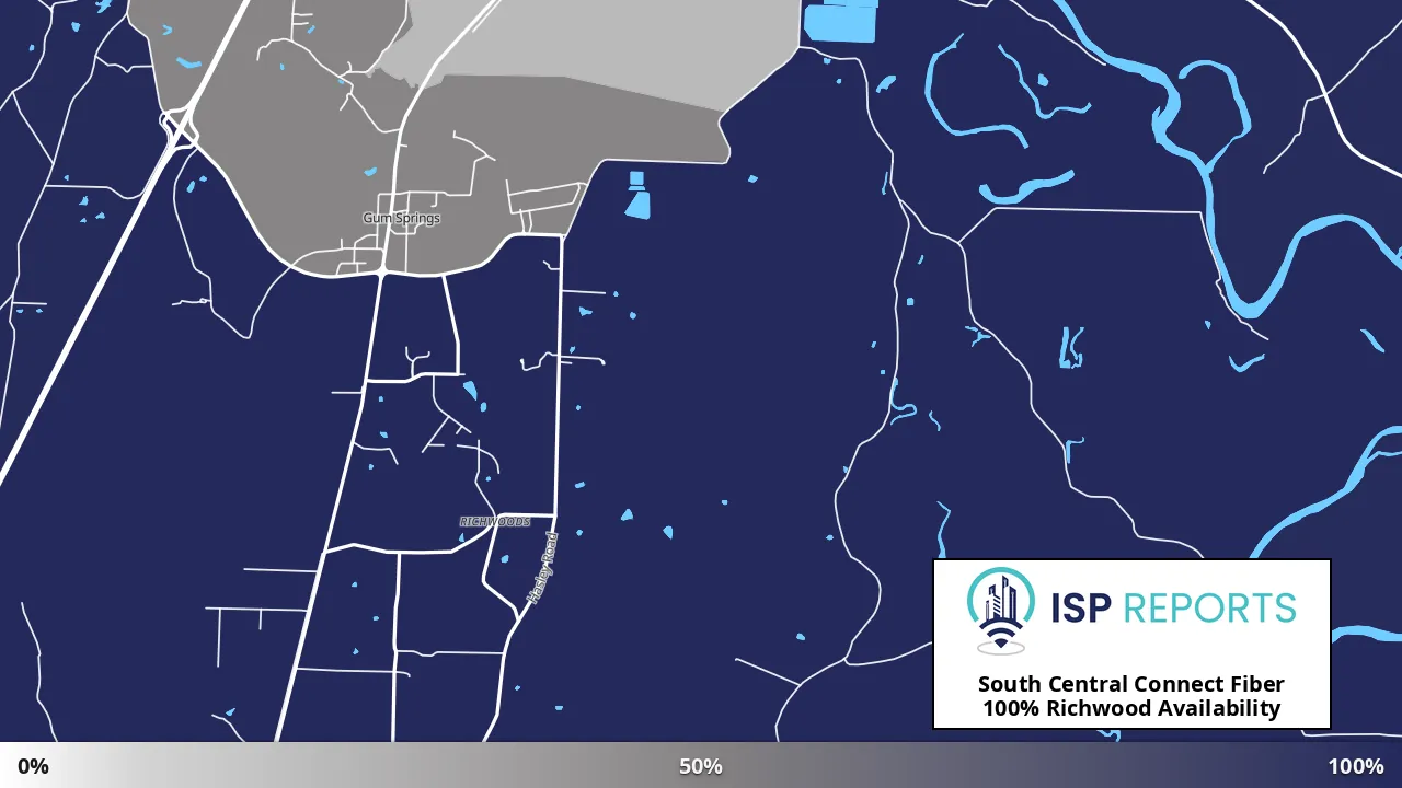 Richwood, AR map of internet availability