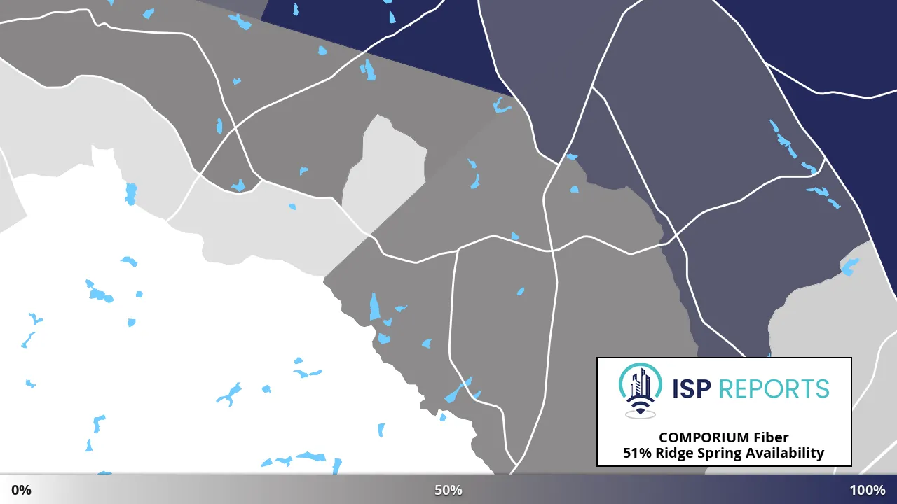 Ridge Spring, SC map of internet availability