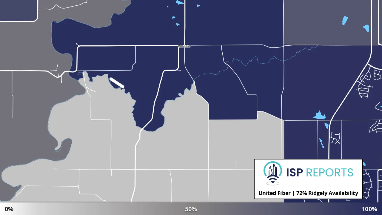 Ridgely, MO map of internet availability