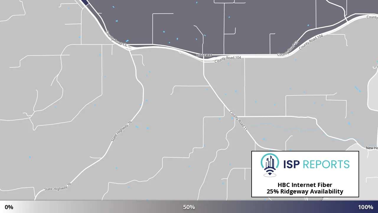 Ridgeway, MN map of internet availability