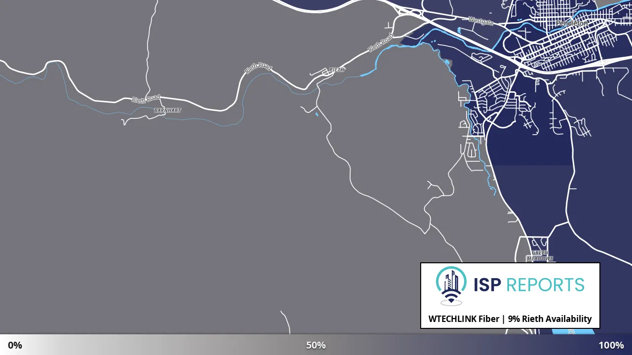 Rieth, OR map of internet availability