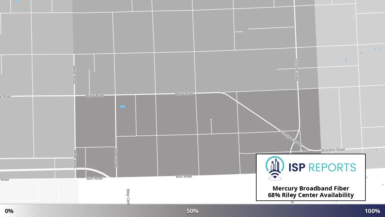 Riley Center, MI map of internet availability
