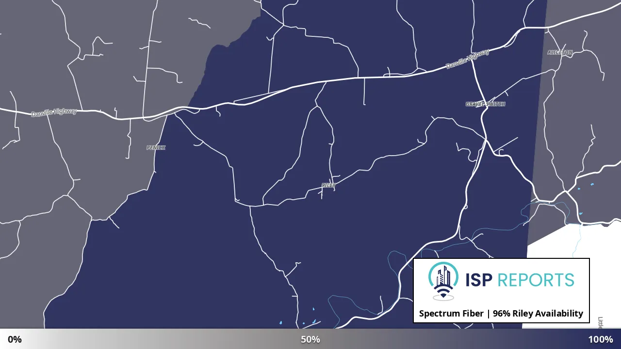 Riley, KY map of internet availability