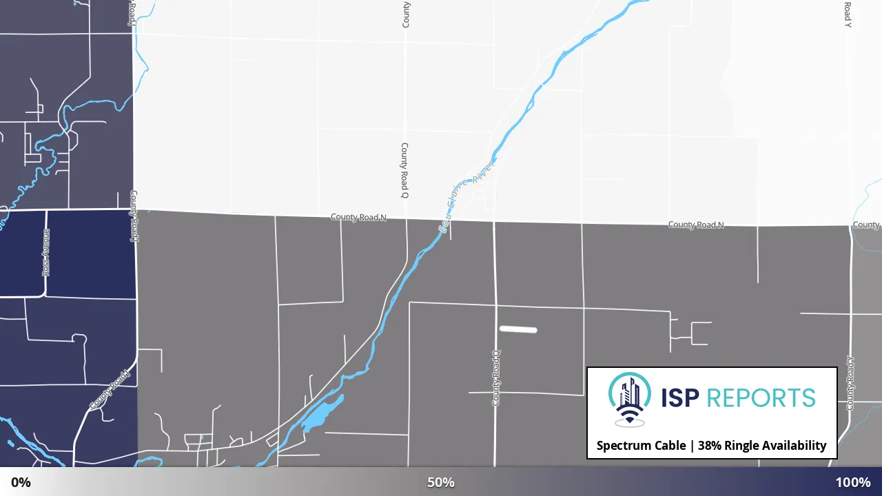 Ringle, WI map of internet availability