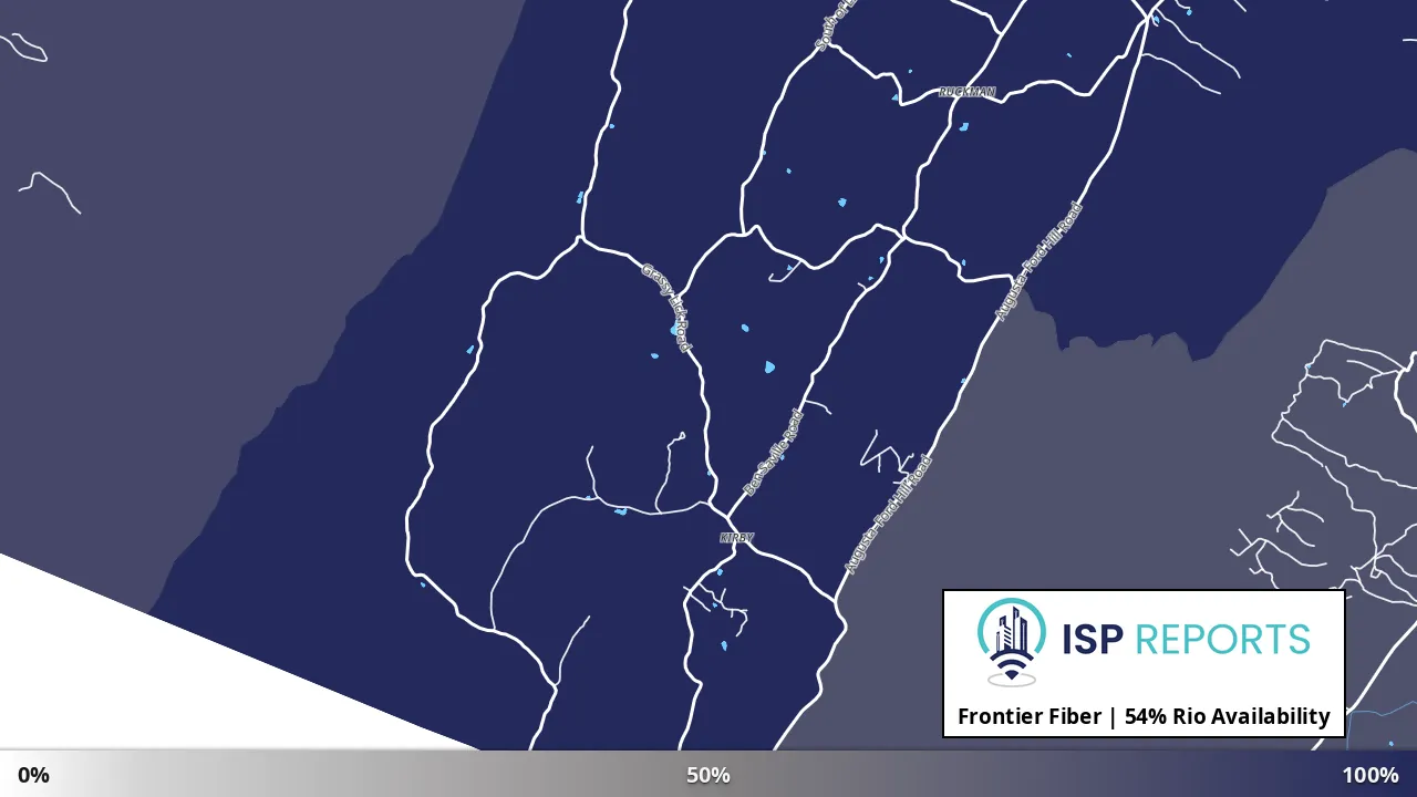 Rio, WV map of internet availability