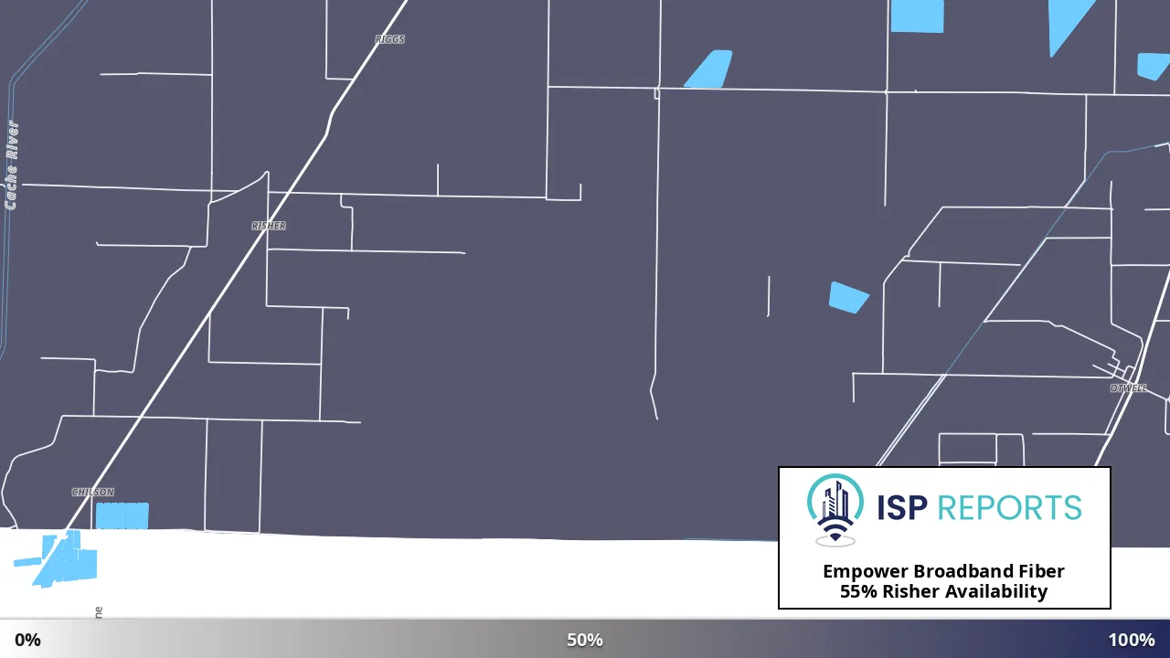 Risher, AR map of internet availability