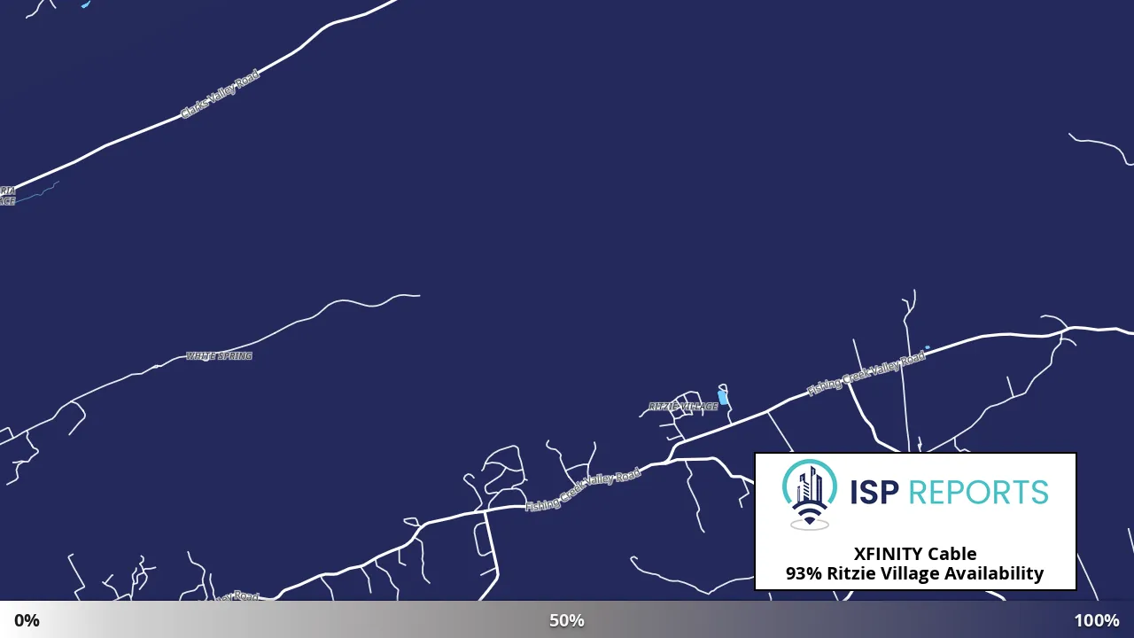 Ritzie Village, PA map of internet availability