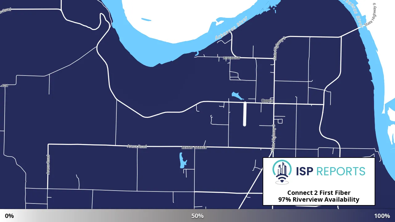 Riverview, AR map of internet availability