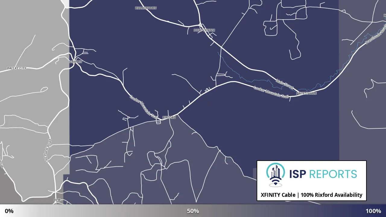 Rixford, PA map of internet availability