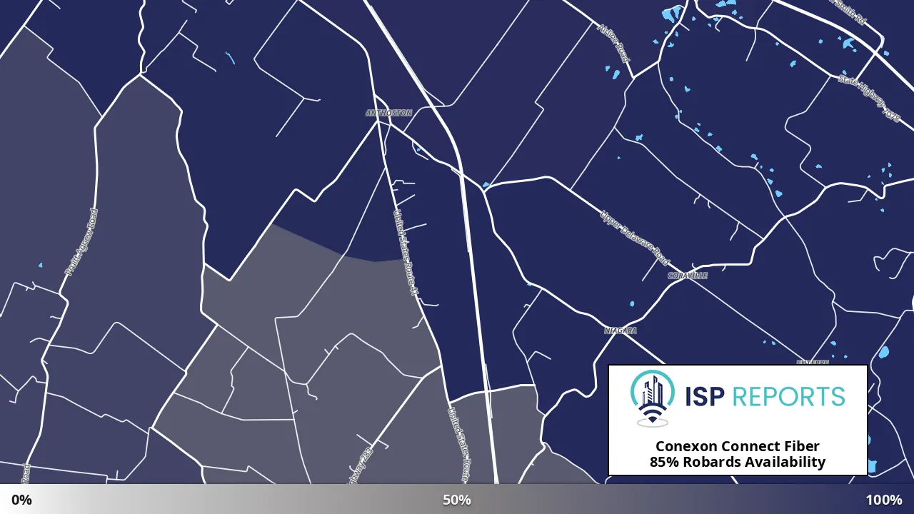 Robards, KY map of internet availability
