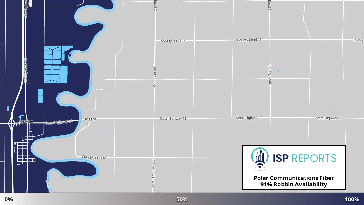 Robbin, MN map of internet availability