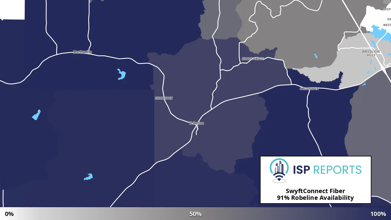 Robeline, LA map of internet availability