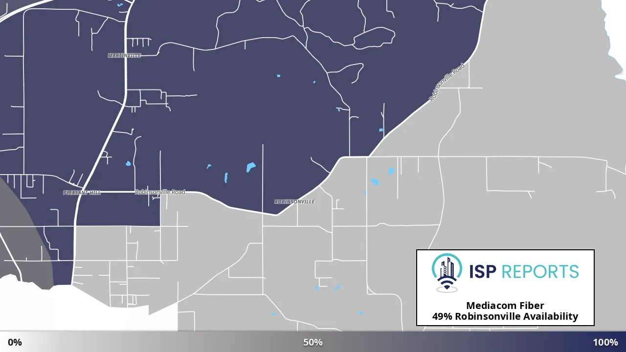 Robinsonville, AL map of internet availability