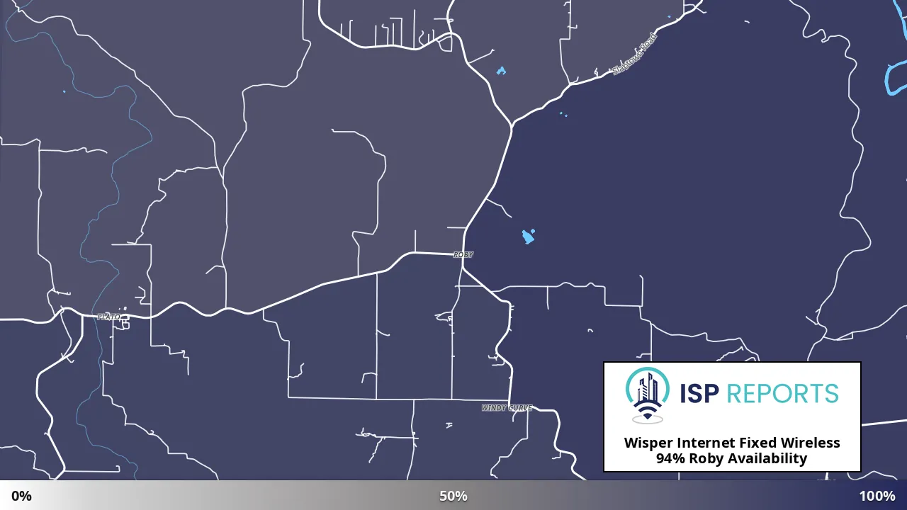 Roby, MO map of internet availability