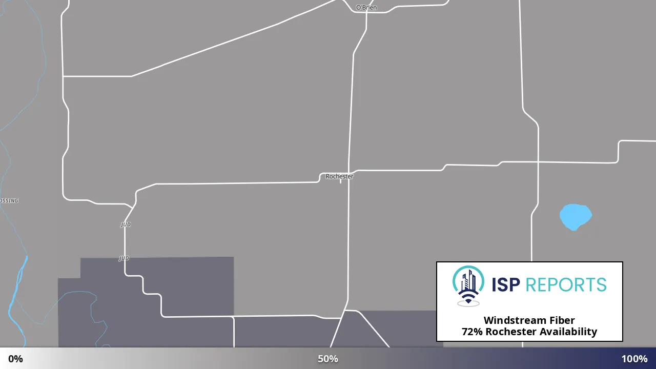 Rochester, TX map of internet availability