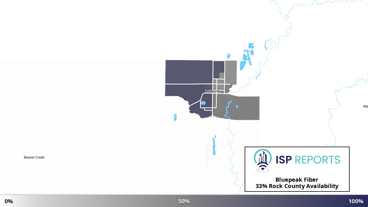 Rock County, MN map of internet availability
