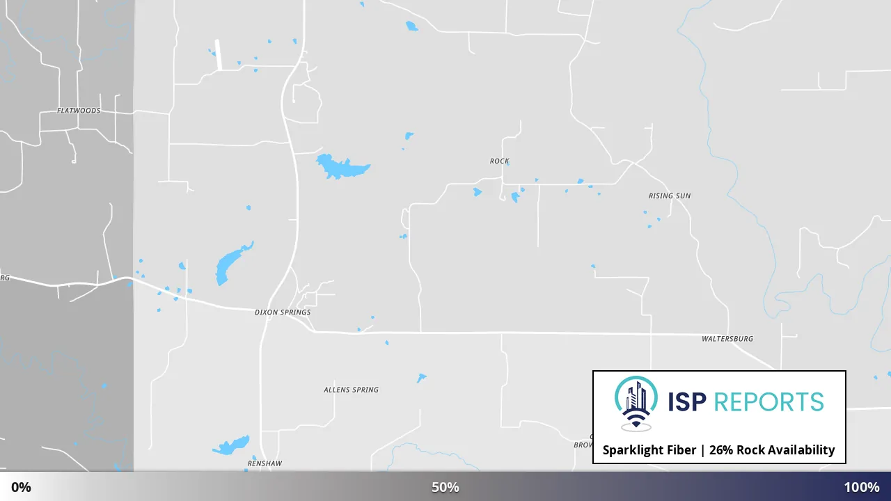 Rock, IL map of internet availability