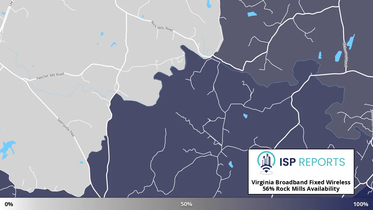 Rock Mills, VA map of internet availability