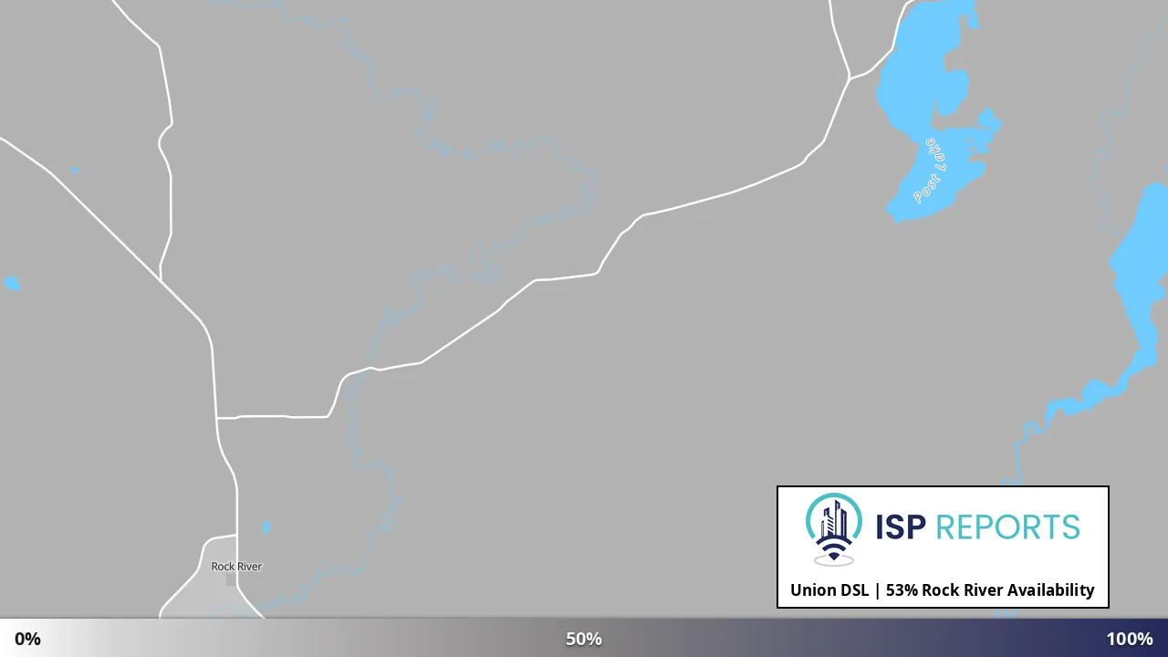 Rock River, WY map of internet availability