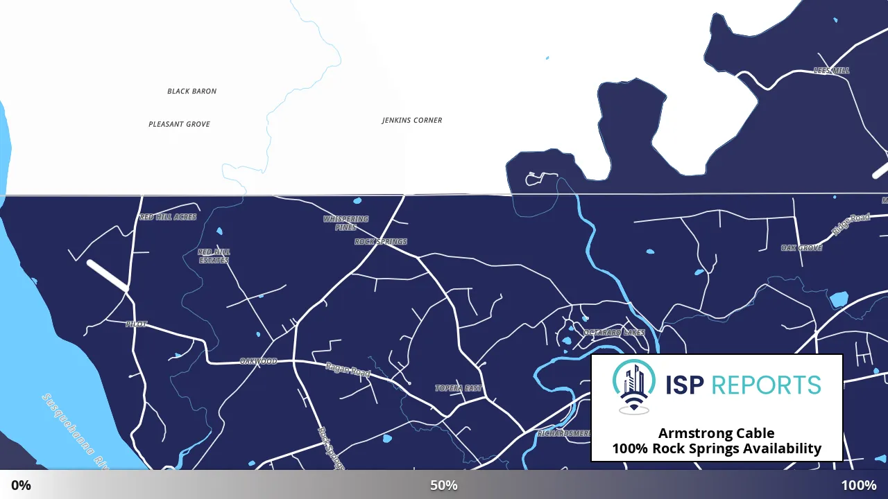 Rock Springs, MD map of internet availability