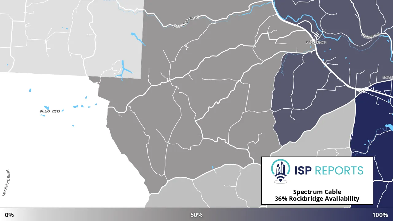 Rockbridge, OH map of internet availability