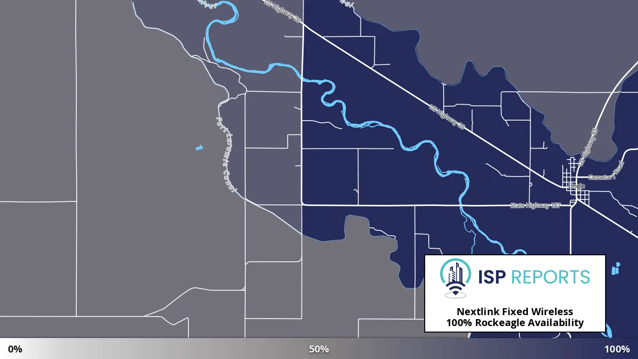 Rockeagle, WY map of internet availability