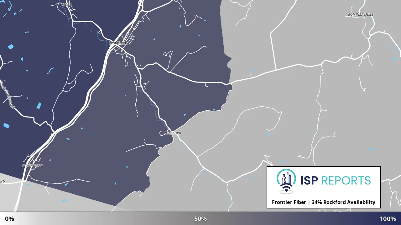 Rockford, WV map of internet availability