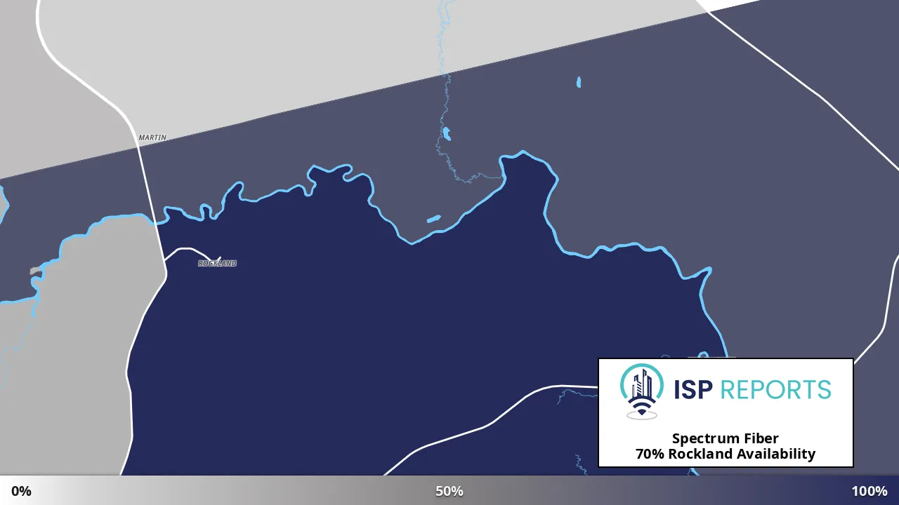 Rockland, TX map of internet availability