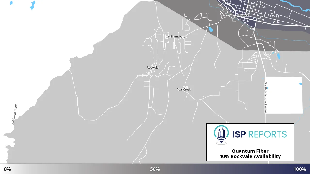 Rockvale, CO map of internet availability