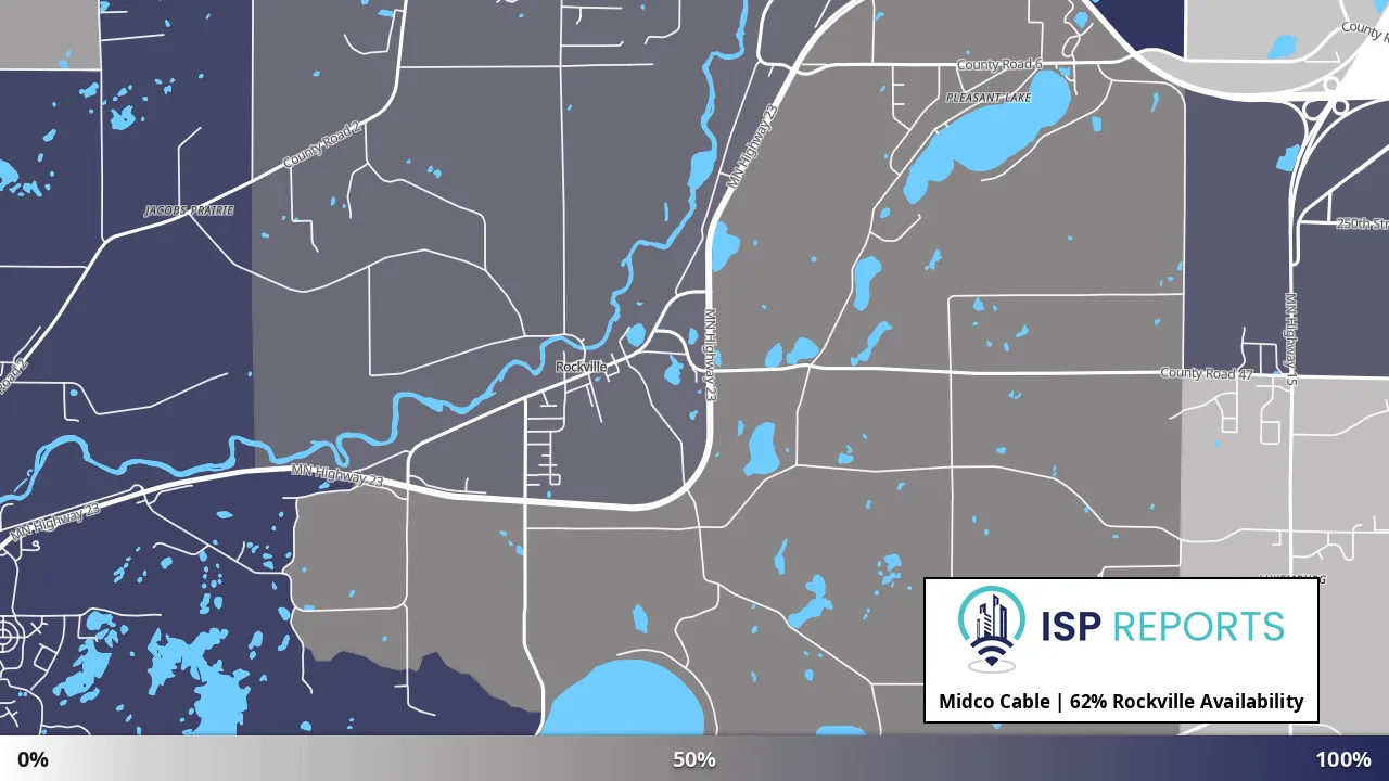 Rockville, MN map of internet availability