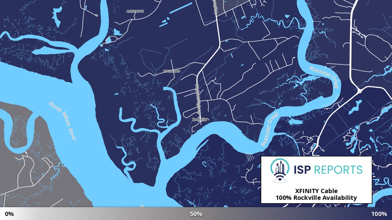 Rockville, SC map of internet availability