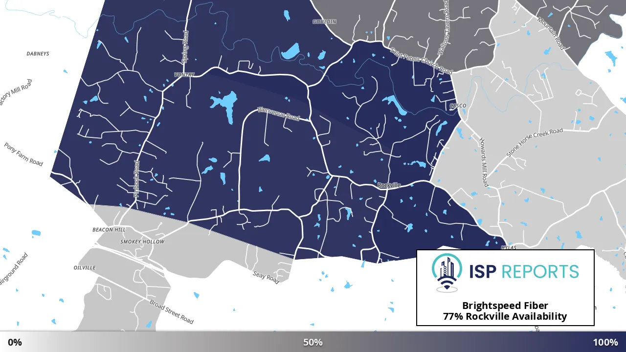Rockville, VA map of internet availability