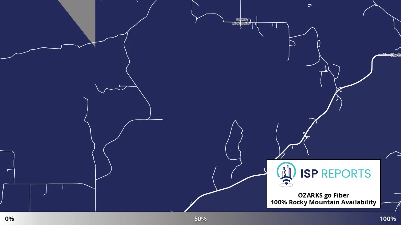Rocky Mountain, OK map of internet availability