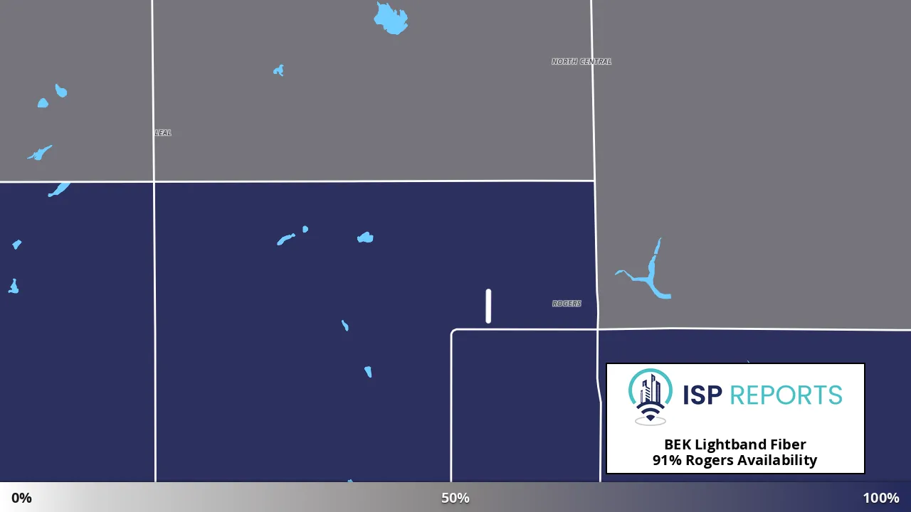 Rogers, ND map of internet availability